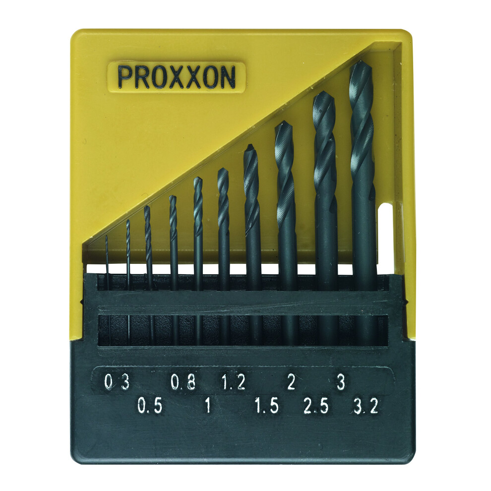 Proxxon Micromot 28 874 Hss Metal Twist Drill Bit Set 10 Pieces 0.3 Mm, 0.5 Mm, 0.8 Mm, 1 Mm, 1.2 Mm, 1 785533200249