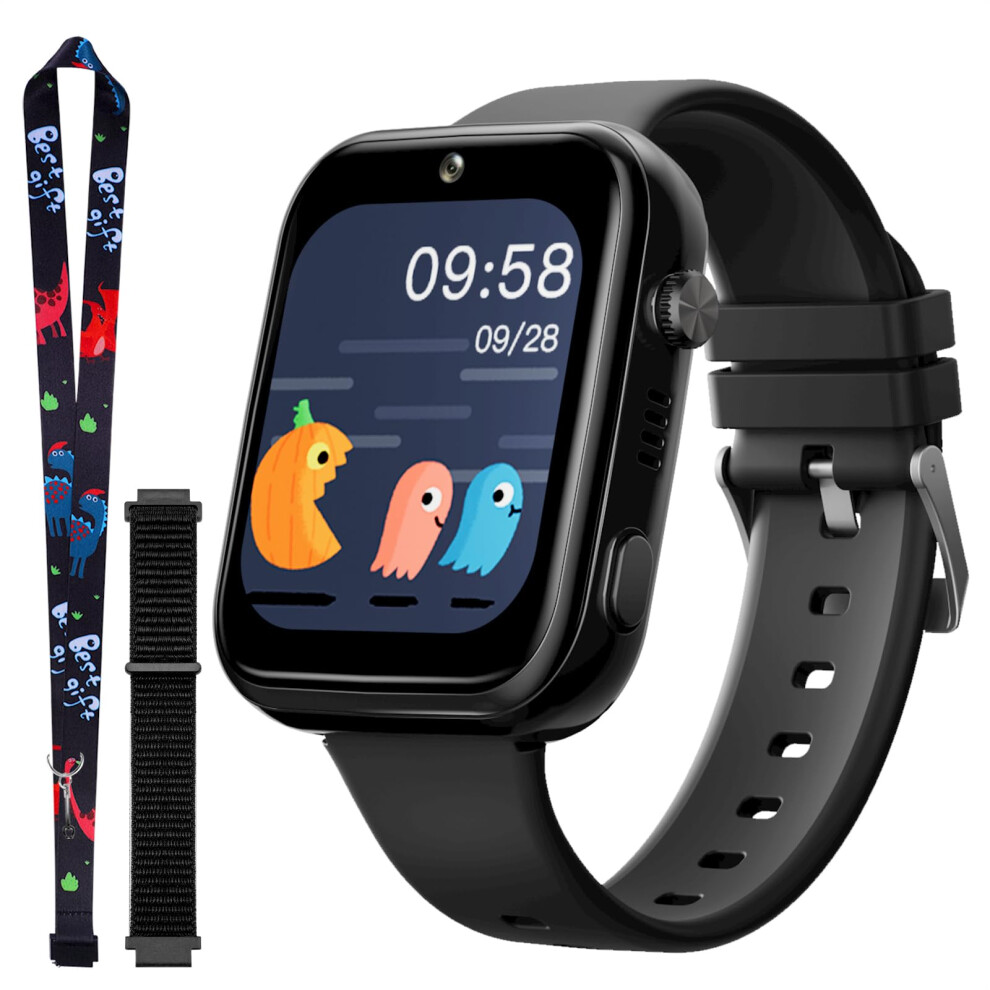 OKYUK T45 4G Kids Watch, smart watch for Kids with SIM Card, 47 Exciting Games, two-way calling feature, SOS emergency call button Ideal for Kids Aged