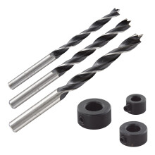 wolfcraft Wood Twist Drill Bit Set 6 Pcs. I 2730000 I Set for restricted-depth drilling for wood joints
