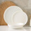 Stone lain Gabrielle Bone China Dinnerware Set, 12 Piece Service for 4, Solid White 3