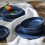 Stone Lain Macchio Stoneware Dinnerware Set, 12-Piece - Service for 4, Blue Matte 5
