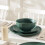 Stone Lain Rio 12-Piece Dinnerware Set Stoneware, Green 4