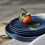 Stone Lain Macchio Stoneware Dinnerware Set, 12-Piece - Service for 4, Blue Matte 2