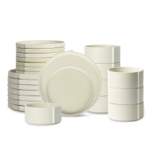 Stone Lain Bao 24-Piece Dinnerware Set Stoneware, Beige