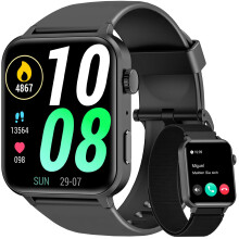 Blackview Smart Watch for Men Women - Answer/Make Calls & AI Voice, 1.85" HD Fitness Watch with Heart Rate SpO2 Sleep Monitor, 100+ Sports Modes