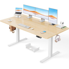 ErGear Electric Standing Desk-160 x 80 cm-100kg Load Capacity Height Adjustable Desk with Advanced Brushless Motor, Quiet Operation, Sturdy Metal