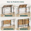 Dripex Dripex Folding Desk 110 x 50cm Writing Computer Desk Foldable Table Space Saving Home Office Desk Easy Assembly, Beech 4
