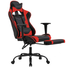 BestMassage Gaming Chair Ergonomic Swivel Chair High Back Racing Chair, with Footrest, Lumbar Support and Headrest