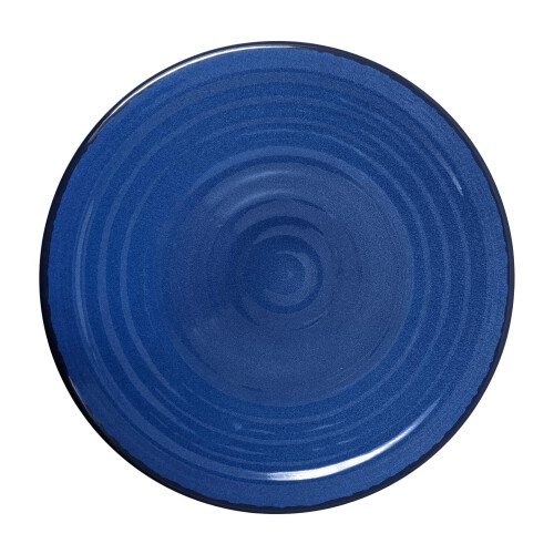 Gianna's Home 12 Piece Modern Melamine Heavyweight Plastic Dinnerware Set (Blue) 2