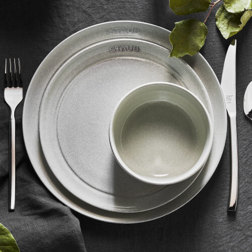 Staub Ceramic Dinnerware 12-pc Set - White Truffle 2