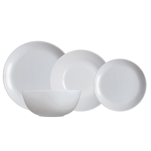 Luminarc Diwali Granit Dinnerware, Opal Glass, Grey