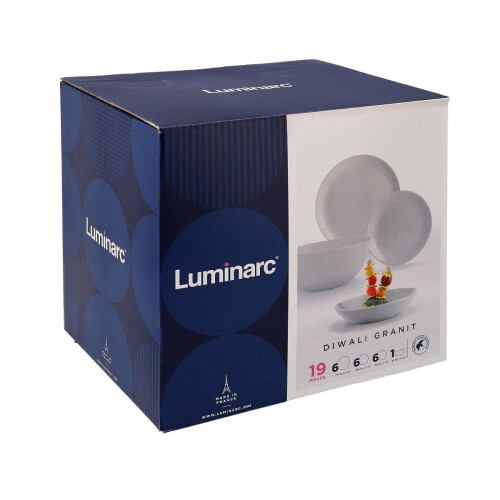 Luminarc Diwali Granit Dinnerware, Opal Glass, Grey 2