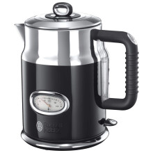 Russell Hobbs 21671-70 Retro Ribbon Electric Kettle Classic noir-21671-70, Stainless Steel, 2400 W, 1.7 liters, Black