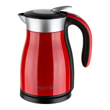 Vektra VEK-1501R Vacuum Insulated Environmentally Eco Friendly Easy Pour Cordless Kettle, 1.5 Litre, Red