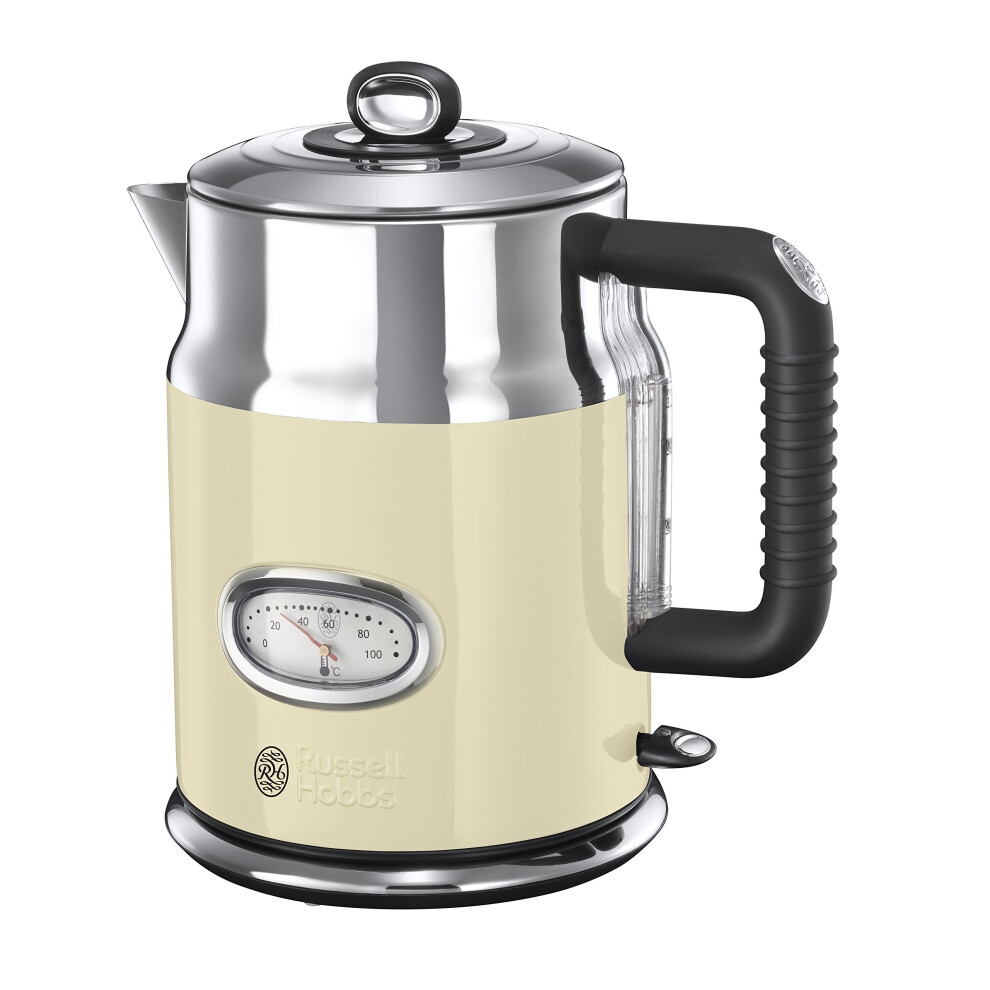 Russell Hobbs Electric Kettle (1.7L, Rapid Boil function, Perfect Pour Spout, Stainless Steel accents, Retro design, Removable washable filter, Water-image-OPC-PG7K778-NEW