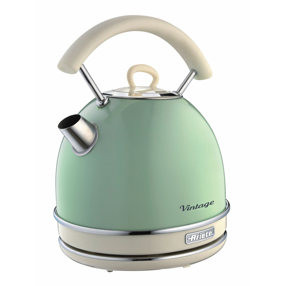 Ariete 2877/04 Retro Style Cordless Dome Kettle, Removable And Washable Filter, 1.7 Litre Capacity, 360 ? Rotating Base, Visible Water Level, Vintage