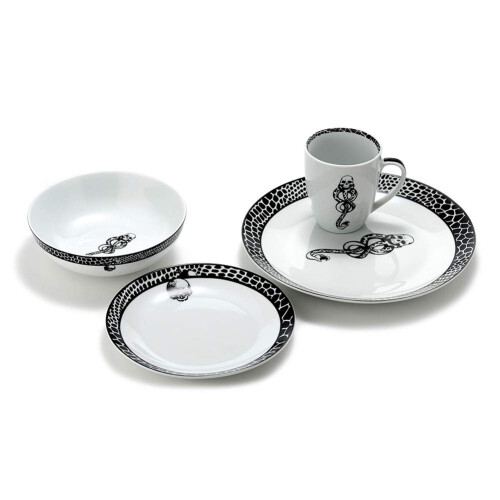 Harry Potter Voldemort Death Eater Dinnerware Sets | 16-Piece Ceramic Dinner Set