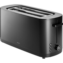 ZWILLING ENFINIGY Toaster with 3 Automatic Programmes, 7 Browning Levels and Shut-Off Function, Long Slot Toaster for 4 Short or 2 Long Slices, Black