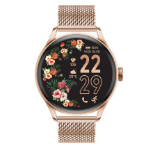 ICE-WATCH - Ice Smart 2.0 - Montre connectée Ronde Rose-Gold pour Femme avec Bracelet en métal - 023394 (1,20 Pouces)