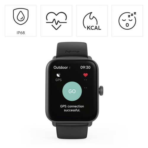Hama Smartwatch Hama 6010 GPS Rektangulær Sort 1