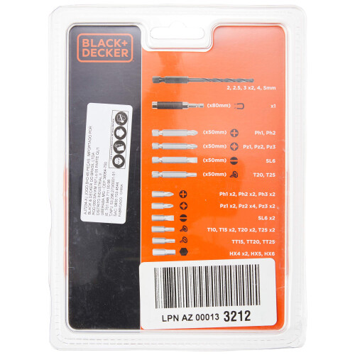 Black + Decker BLACK+DECKER A7235-XJ Drill Set - Orange (45-Piece) 1