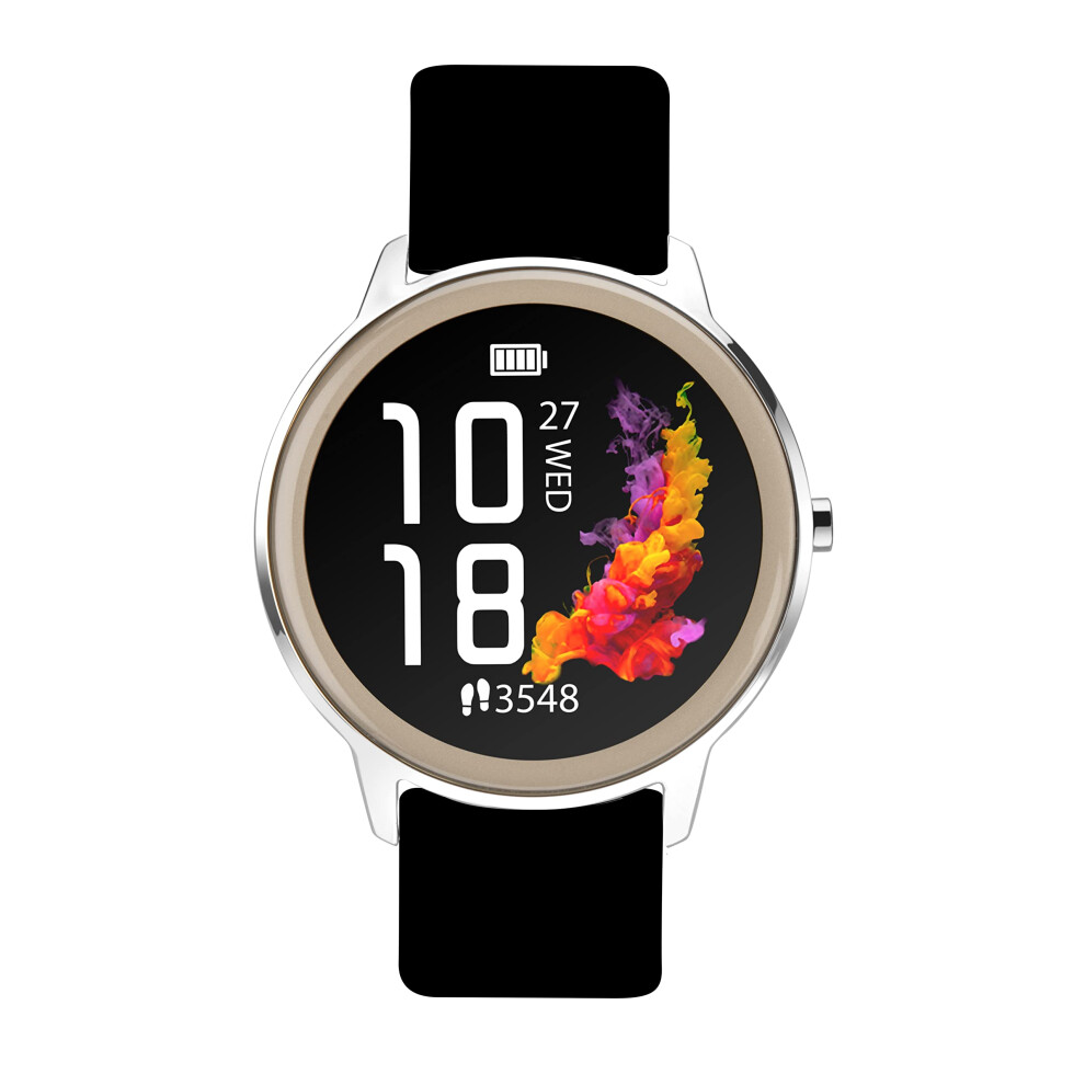 Sekonda Flex Womens Smart Watch with Heart Rate and Sleep Monitor, Daily Activity, Sports, Music, Weather and Message Functions, with Silicone Strap,