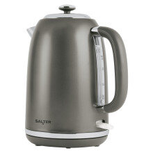Salter EK4535GUNMETAL Cosmos 1.7L Jug Kettle ? 3 Kw Rapid Boil Kettle with Pull Top Lid, Boil-Dry Sensor and Auto-Shut Off Function, Easy View Water