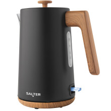 Salter Toronto 1.7 L Kettle ? 3KW Rapid Boil, Limescale Filter, Water Level Indicator, 360? Base, Wooden Accents, Cordless, Boil Dry Sensor & Auto
