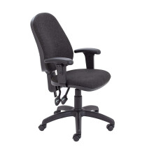 Office Hippo Office Chair With Height Adjustable Arms, Computer Desk Chair with Curved Back, Swivel Chair with Adjustable Backrest, Home Office Chair