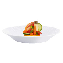 Luminis Opal Glass Dinner Set Dinnerware Modern Summer Plates Microwave Safe Dishwasher Safe Dining Modern (White, 6 Soup Bowls)