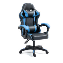 Home Treats Gaming Chair BLUE Recliner with Adjustable Height, Lumbar Support Padded Cushion, Racing Bucket Seat With Headrest Ergonomic Office Chair