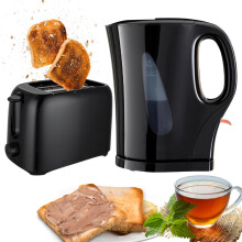 Trendi? Electric Kettle & 2 Slice Bread Toaster Kitchen Combo Set | 2200W 1.7L Cordless Jug Kettle Boil Dry Protection & Auto Shut Off | 650W 6 Level