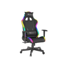 Genesis Trit 600 RGB Gaming Chair Office Desk Chair Ergonomic with Rocker Function Height Adjustable with Lumbar and Neck Support Black