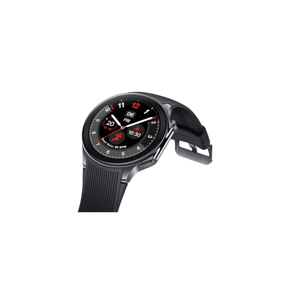 OnePlus Watch 2 with Wear OS4,Snapdragon W5 Chipset,Upto 100 hrs Battery Life,1.43 AMOLED Display,Stainless Steel & Sapphire Crystal Build,Dual