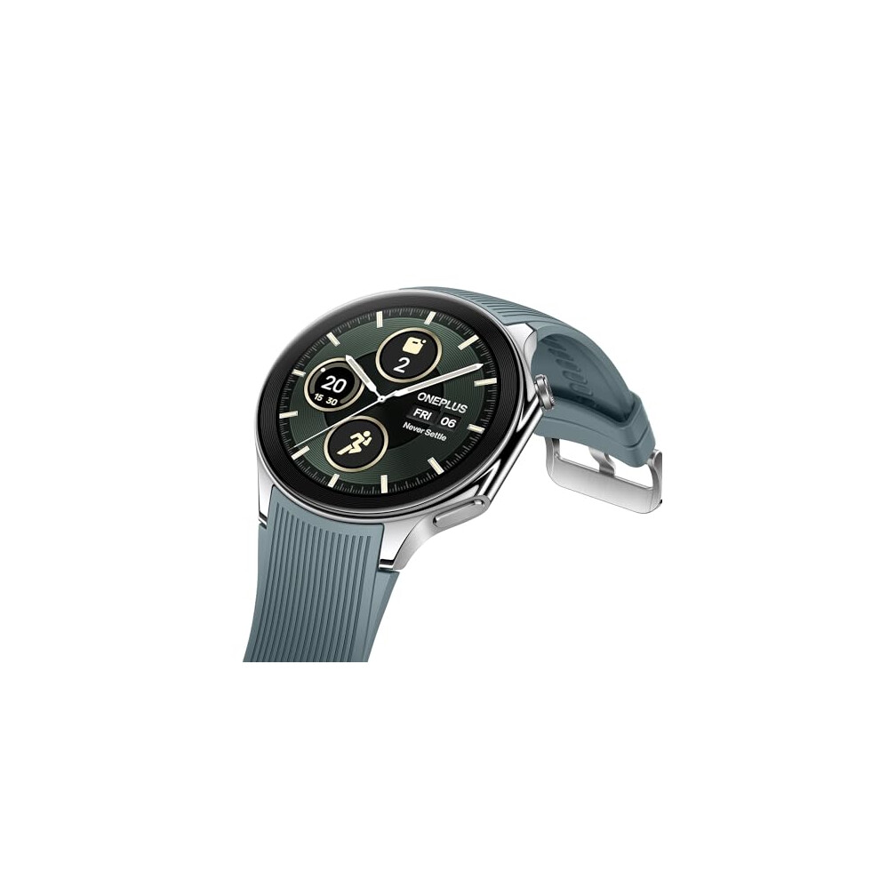 OnePlus Watch 2 with Wear OS 4,Snapdragon W5 Chipset,Upto 100hrs battery life,1.43?? AMOLED Display,Stainless Steel & Sapphire Crystal build,Dual