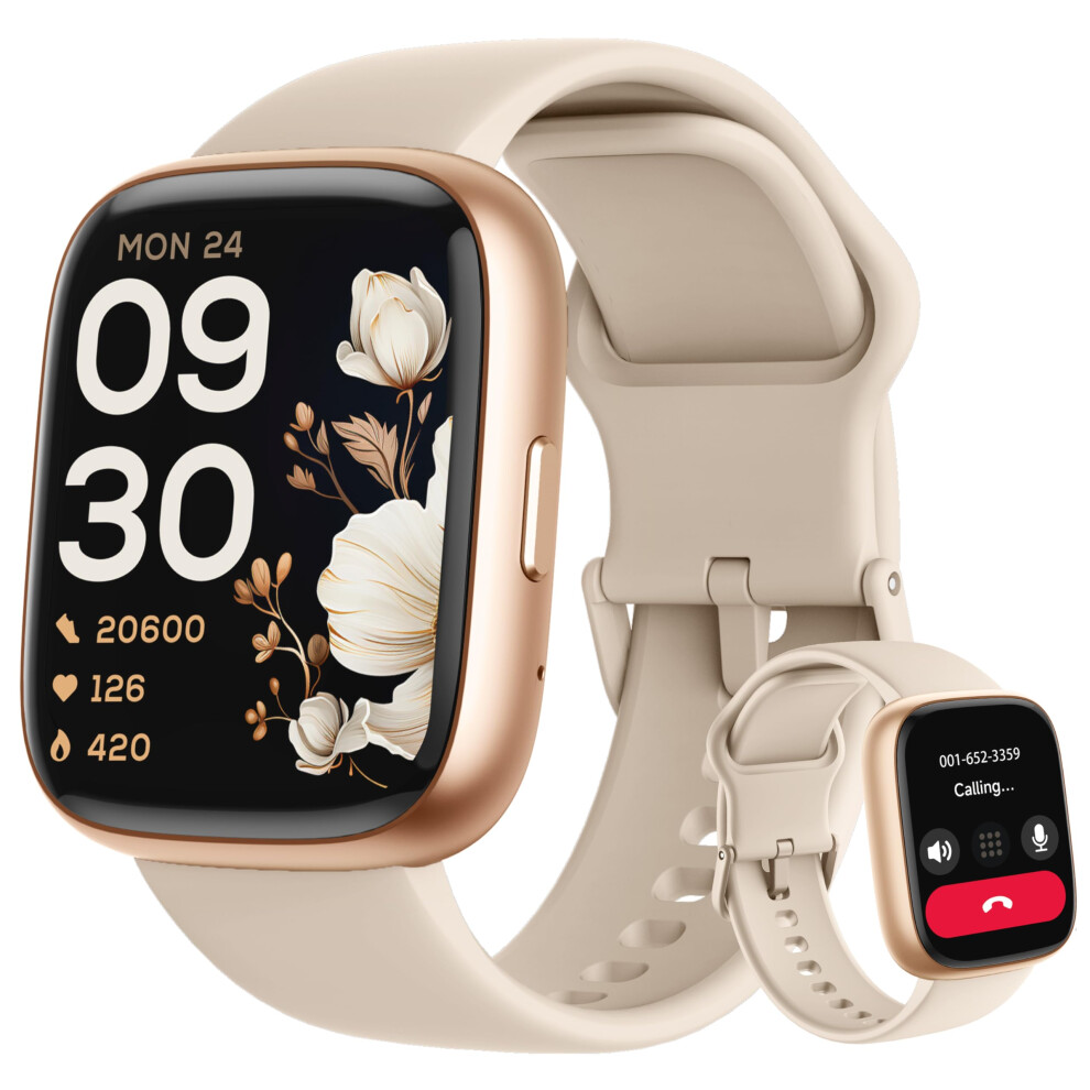 Lodimeke Smart Watch, Alexa Built-In, Answer/Make Calls Smart Watch Women Men, 1.83''Smartwatch Ip68 Waterproof Sports Watch, Heart Rate Spo2 Sleep Stress