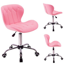 T-THREE.Modern Swivel Chair desk chair office chair,Exquisite and stylish dressing chair,PU Leather Comfort Upholstered Computer Chair, Height