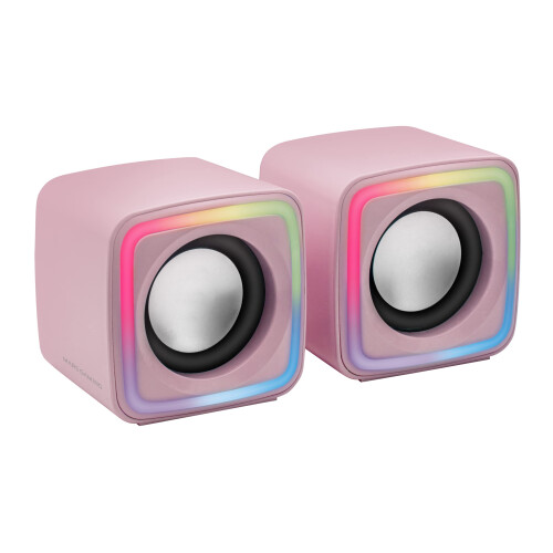 Altavoces de PC - Mars Gaming - MSCUBE - 8W - Rosa - Retroiluminado