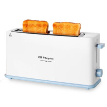 Orbegozo TO 4014 Long Slot Toaster, 7 Levels of Toast, Cold Touch Housing, Crumb Tray, Warmer, Rapid Stop, 850W