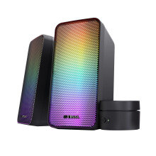 PC-kaiuttimet 2.0 RGB - TRUST - GXT 611 Wezz - Monivärinen LED-valaistus - Selkeä stereoääni - USB-virransyöttö - Pelikäyttöön Musta
