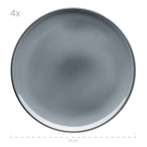 M?ser Livio Stoneware Dinner Set Grey 2