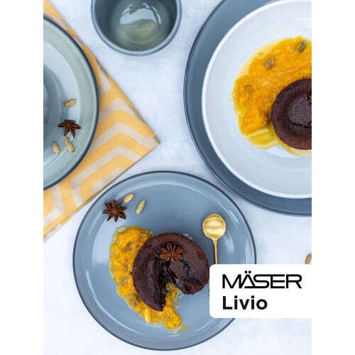 M?ser Livio Stoneware Dinner Set Grey 1