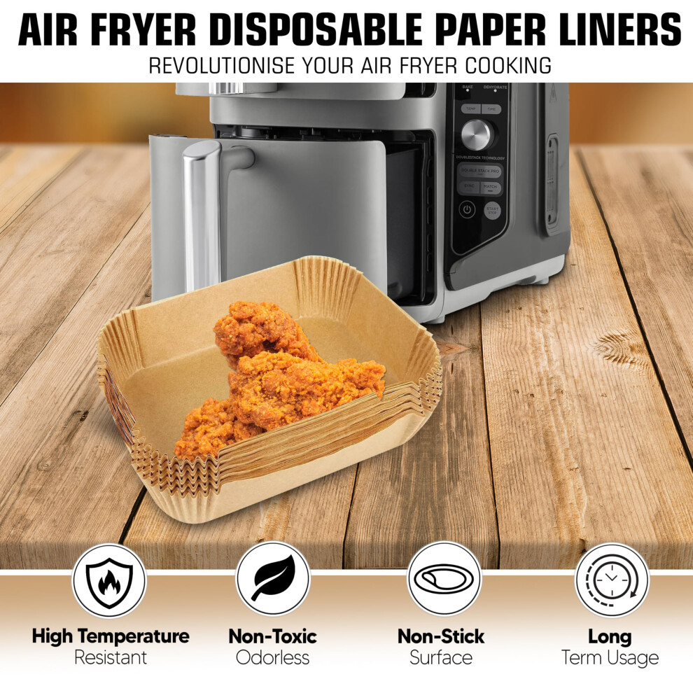 120 pcs Backpapier für Heißluftfritteuse ninja dual zone. Airfryer Backpapier für Ninja, Air 120 pcs Backpapier für Heißluftfritteuse ninja dual zone. Airfryer Backpapier für Ninja, Air