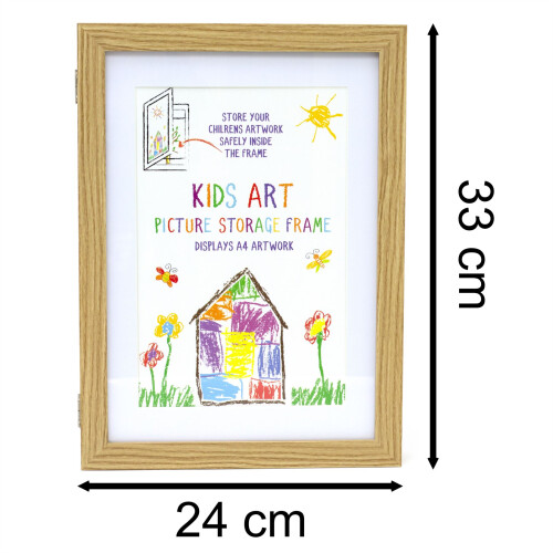 Carousel Kids Artwork Display Frame | Front Opening A4 Childrens Wall Art Storage Frame 2