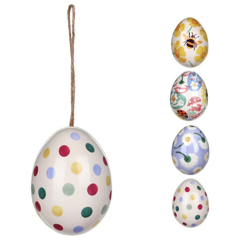Carousel Emma Bridgewater - Hanging Mini Egg-Shaped Tin | Small Tin Egg - Easter Gifts