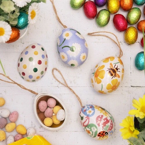 Carousel Emma Bridgewater - Hanging Mini Egg-Shaped Tin | Small Tin Egg - Easter Gifts 1