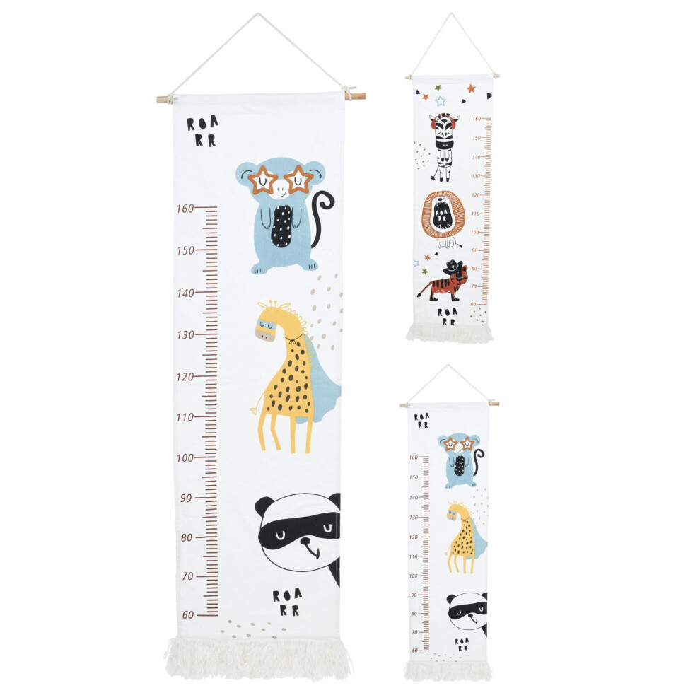 Children's Jungle Animal Height Chart Kids Wall Growth Chart Safari Height Chart