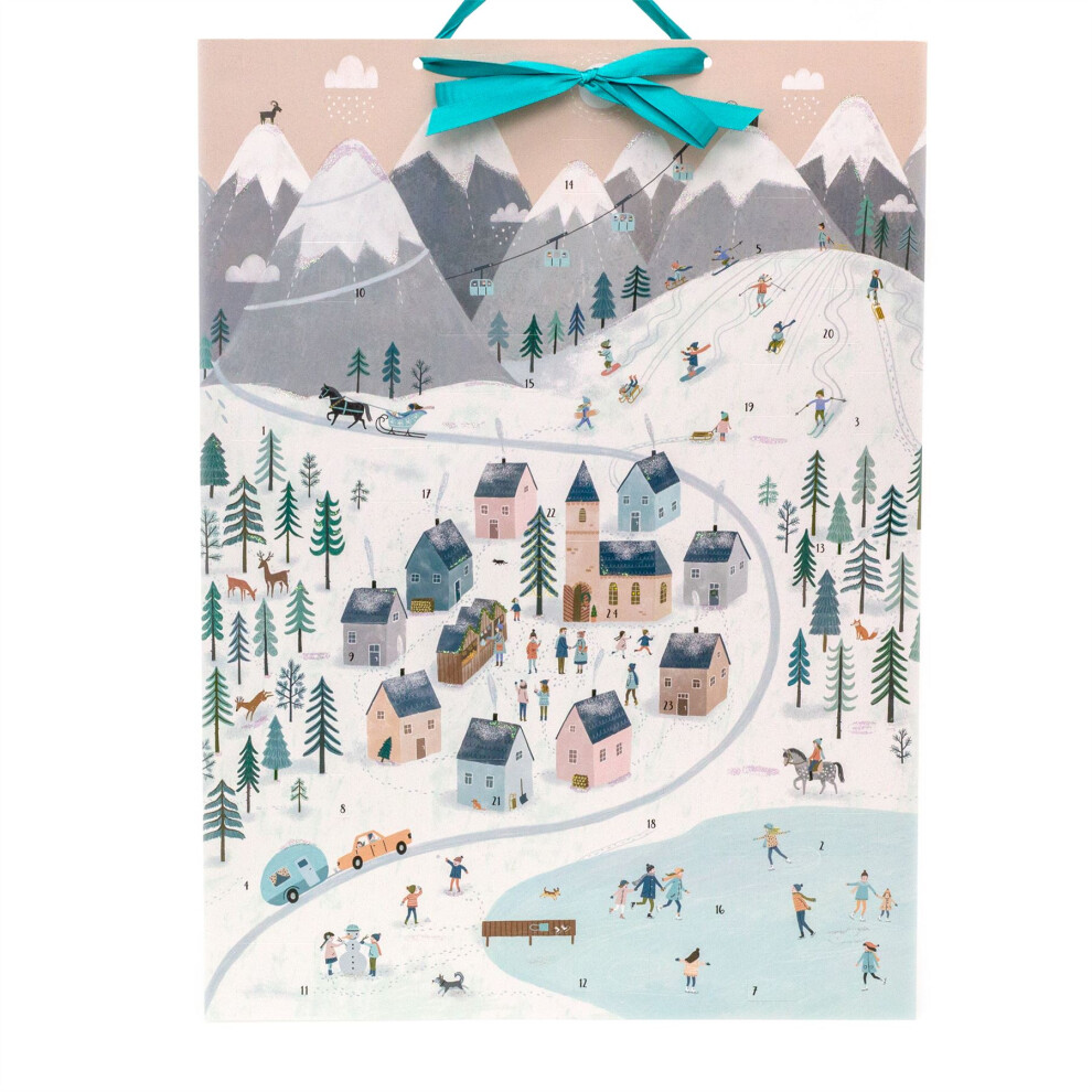 Carousel Mountain Village Christmas Advent Calendar | Large Picture Advent Calendar