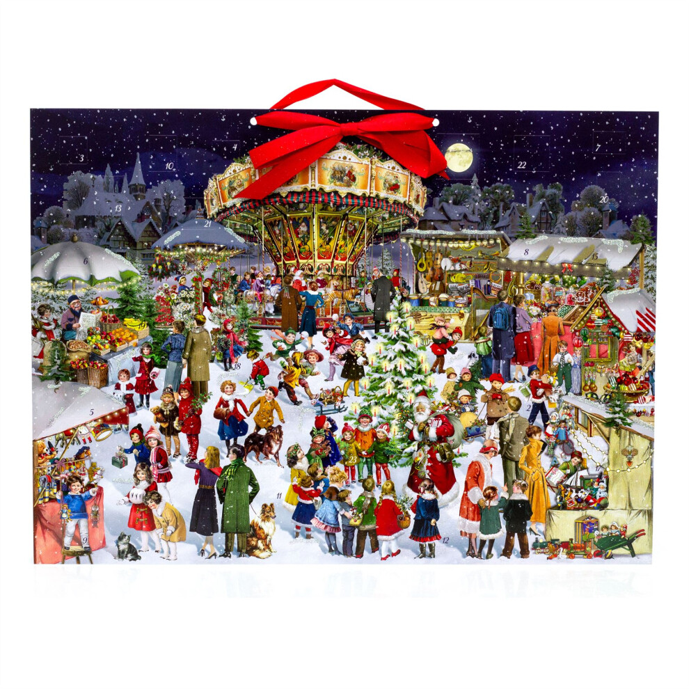Carousel The Christmas Market Christmas Advent Calendar | Vintage Picture Advent Calendar