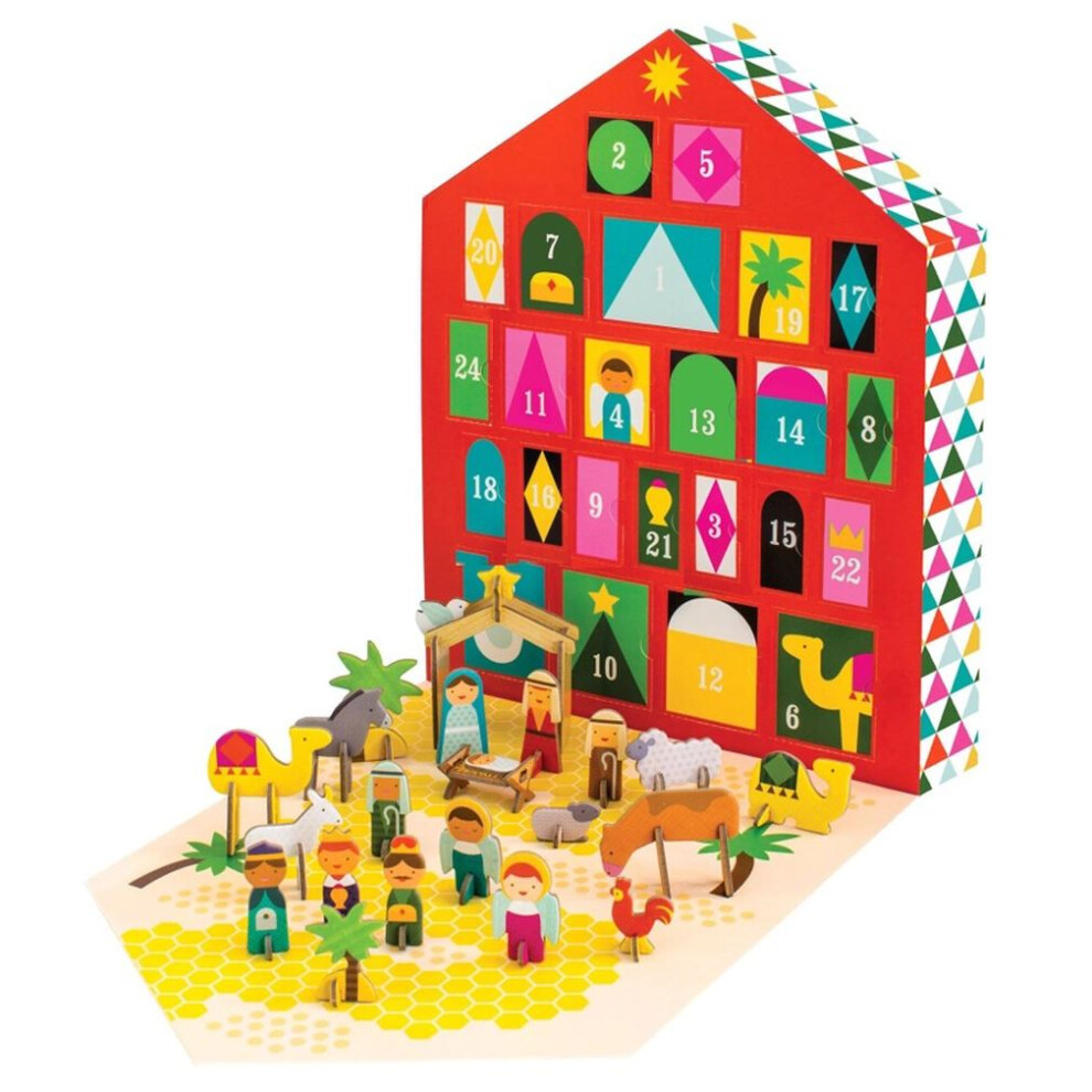 Carousel Childrens Nativity Advent Calendar | 3D Christmas Scene With Nativity Figures